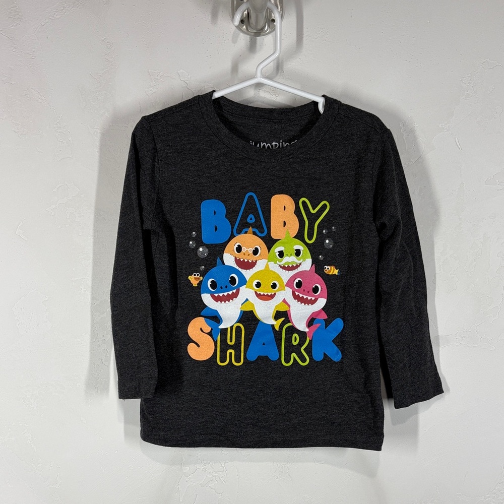 Baby Shark Kids Long Sleeve Shirt - Gray size 3T
